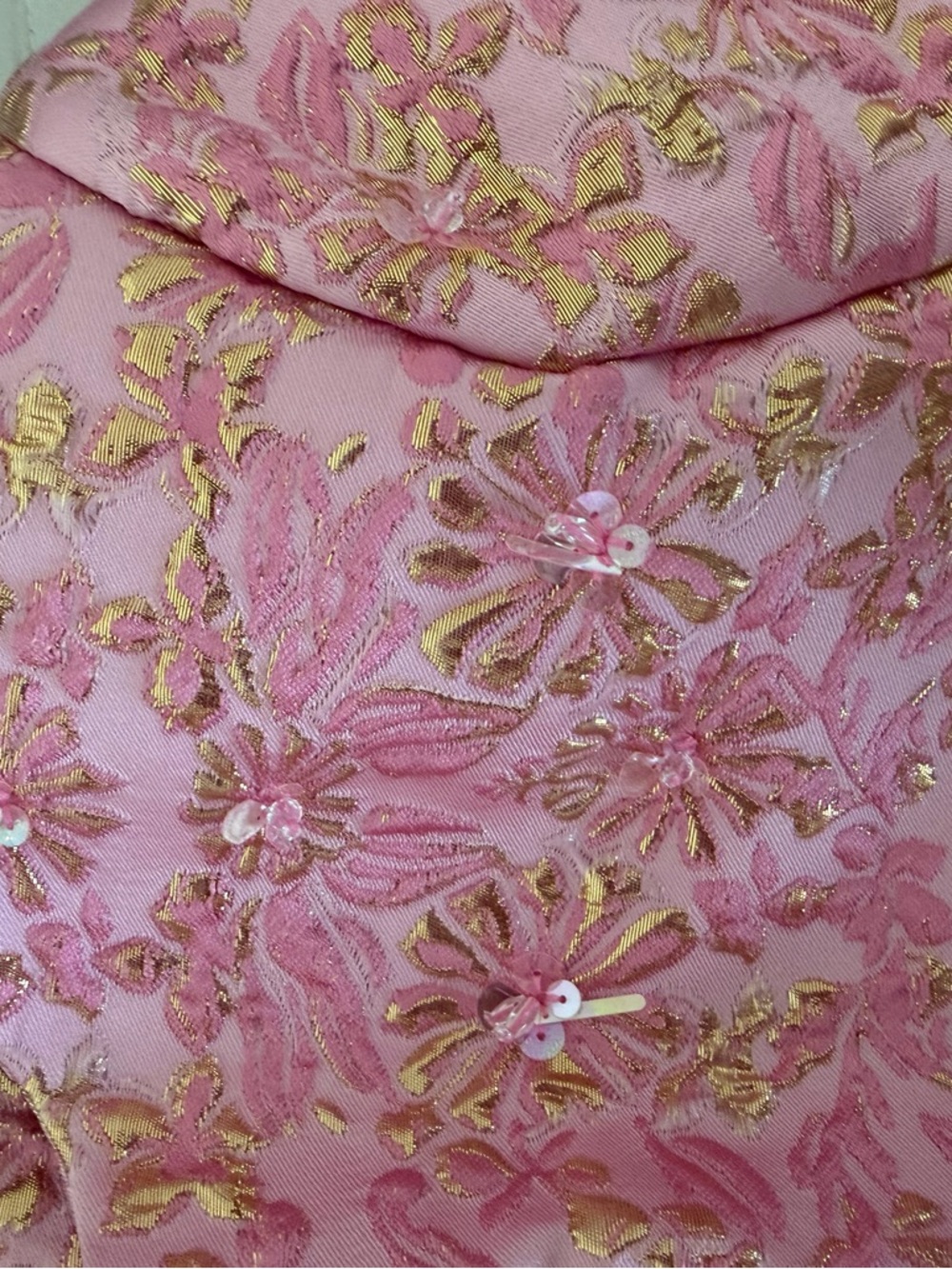 Astrid Frozen Berry Jacquard Floral Mini Dress - Picture 3 of 5